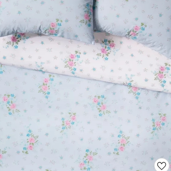 Lily Rose Duvet Cover Set Blue - Simply Shabby Chi - Picture 2 of 6